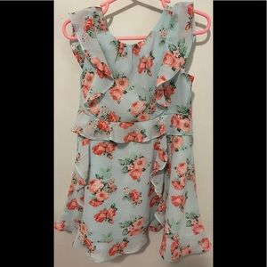 Janie and Jack Rose Chiffon Ruffle Dress